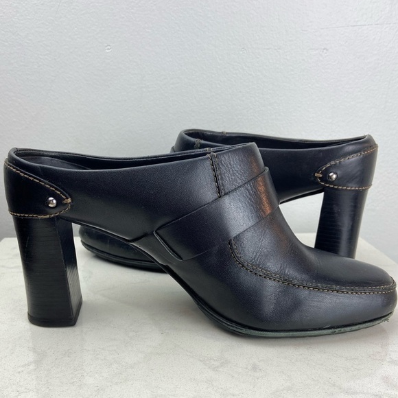 Cole Haan Sabrena Leather Heeled Slip On Clog - Picture 13 of 16